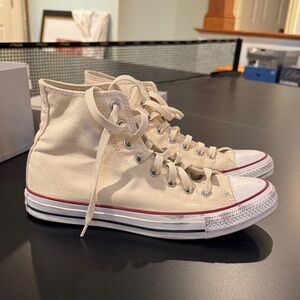 Converse Cream High-Top Sneakers